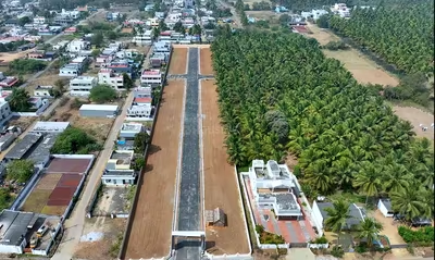 New housing complex construction in the fast-developing suburb of Thondamuthur, Coimbatore.