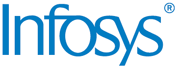 Infosys logo. Indian IT multinational corporation with an office in Noida.