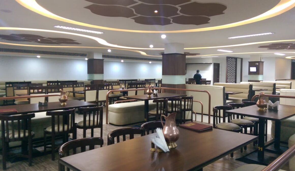 Spicy Andhra Mutton Biryani served at Kritunga Restaurant, Marathahalli, a must-try Best Biryani in Bangalore for spice lovers.