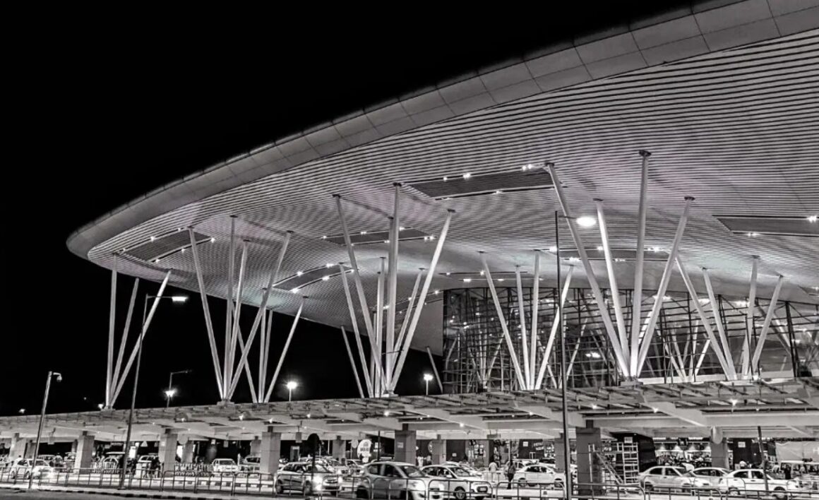 Modern terminal of Kempegowda International Airport, one of the surprising Haunted Places in Bangalore known for ghostly runway apparitions.