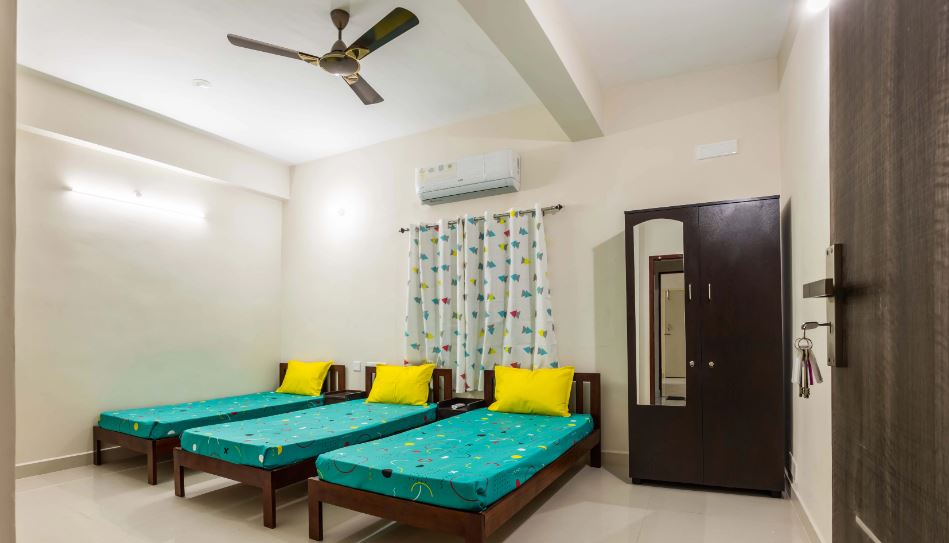 3 sharing room. Coliving spaces in chennai
